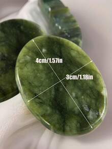 2pcs Natural Jade Eye Patches, 3*4cm Small Size Jade Slices For Eye Area Skin Care, Hot & Cold Therapy,Beauty,Skin Care Products,Spa,Self Care,Skin Care Tools,Face Care,Esthetician Supplies,Massage,Face Massage Tool,Face Roller - Green - View 12