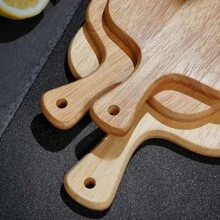 Premium Oak Wood Cutting Board - Double-Sided Thick Chopping Board, Suitable For Meat, Vegetables, Fruits. Food, Durable Design