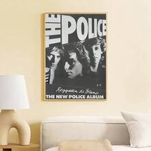 1 件摇滚乐队警察经典复古海报帆布画海报艺术现代家居客厅卧室装饰墙艺术礼物可选框架 - 彩色 - 查看 20