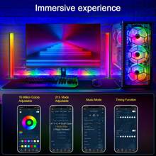 RTONTR 1 Dragging 2 Desktop Led Ambient Light TV Desktop LED Lights 30 CM Smart LED Light Strips 5V Smart LED Light Strips - Remote Control Via App, Music Synchronization PC Material For Gaming Ambiance Party Decor Christmas Gifts Living Room Camping And Other Scenarios Use