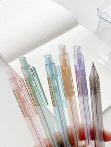 2pcs 0.5mm Clear Jelly Automatic Mechanical Pencil, Random Color Back To School - Multicolor - View 1