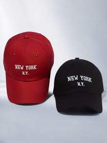 2pcs Unisex Couple Baseball Cap Set, Suitable For Daily Outdoor Sports Wear And Holiday Gifts - Multicolor - View 3