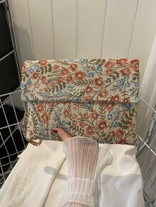 Fashion Contrasting Pattern Flip Envelope Wrist Bag, Suitable For Shopping, Wallets, Shopping, Young Women, College Students, Newcomers, White-Collar Workers. They Are Very Suitable For Offices, Universities, Work, Business, Commuting, Outdoor Activities, Travel, And Outings