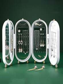 Hộp đựng trang sức gấp gọn, giá trưng bày bông tai, vòng tay, dây chuyền, vật dụng cần thiết mùa hè cho phụ nữ, hộp đựng đồ dùng du lịch, đồ dùng học tập, trang trí phòng. - Nhiều màu - Xem 10