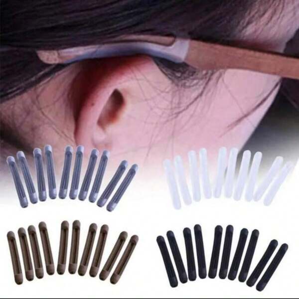 3 pares de sujetadores antideslizantes de silicona para patillas de gafas y gafas de sol