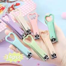Tagliaunghie pieghevole carino, attrezzo portatile per manicure e pedicure, mini tagliaunghie a forma di cuore, adatto per uomini e donne, bomboniera, bellissimo regalo di compleanno, colore casuale