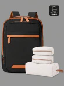 Myco Mochila de viaje para hombres, aprobada para equipaje de mano de 40L, con 3 cubos de embalaje, bolsa de viaje para fines de semana, universidad, oficina, regalos de Navidad, bolsa de viaje de invierno, bolsa escolar, mochila de vuelta al cole, de gran capacidad, impermeable, compartimento para portátil, diseño con correa de equipaje, ligera, portátil, para trabajadores de cuello blanco, perfecta para vuelta al cole, primer día de escuela, exterior, viajes, salidas