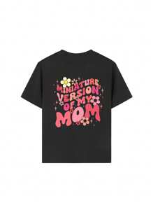 T-shirt col rond à manches courtes imprimé amusant, style décontracté, pour jeunes filles, été