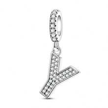 1pc Silvery Letters Charms 26 Alphabets Characters Letter Pendant Charm Fit Bracelet Necklace DIY Jewelry Making Beads Fine Women Jewelry Perfect For Women Girl Family Friend Gift