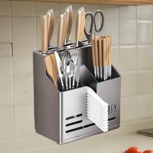 Kitchen Knife Block Utensil Holder Modern Utensil Hanger Organizer With Detachable Tray For Home