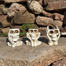 1pc Resin Skull Shaped Creative Flower Pot, Suitable For Garden And Home Plants, Home Decor Indoor Planting Supplies, Green Plant Pot, Gardening, Angel Decor, Plant Pot, Garden, Flower Pot, Garden Decor, Vase Decor