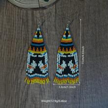 Brincos de Borla com Contas Feitos à Mão AHAYA, Estilo Boêmio Hippie com Miçangas, Brincos Pendentes com Contas de Vidro para Mulheres, Adequados para Uso Diário e Presentes de Festival para Meninas