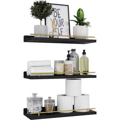 1 pieza Estantería montada en la pared, organizador para baño y dormitorio