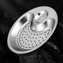 1pc Serving Dishes Platters Dinner Plates Plate With Dipping Saucer Draining Plates Dumplings Dish Dumpling Plate