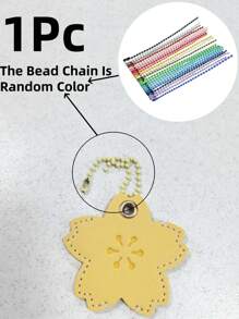 1/3Pcs Flower Keychain Holder - Cute Cartoon Card Case For Women, Mini PU Leather Key Organizer With Chain, Cute Accessory For Girls