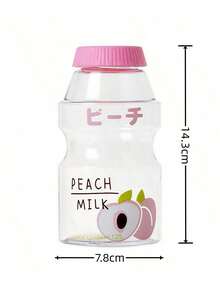 16 Oz Plastic Water Bottles, Strawberry Milk Water Bottle, Cute Clear Water Bottles For Kids, Girls, Women - Multicolor - View 11