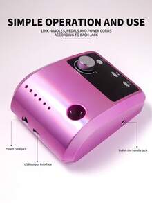 LIMEGIRL 45,000 RPM Electric Nail Drill, Nail Drill Set, Electric Nail File, Professional Grade, Suitable For Acrylic Nails, Gel Nails, Manicure, Pedicure Polishing, Home And Salon Use, With Foot Pedal - Black - View 4