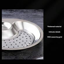 1pc Serving Dishes Platters Dinner Plates Plate With Dipping Saucer Draining Plates Dumplings Dish Dumpling Plate