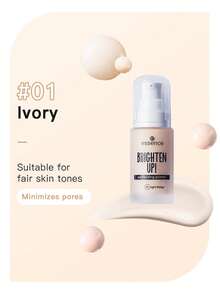 Essence BRIGHTEN UP! Perfecting Primer #01 Light Beige-30ml - 01 Ivory - View 2