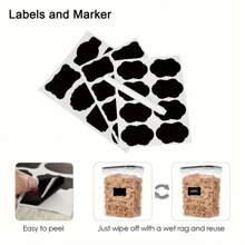 THELIFE Set Di 15 Contenitori Per Alimenti Ermetici Per Organizzare Cucina E Dispensa, Senza Bpa, Barattoli In Plastica Con Coperchio, Perfetti Per Cereali, Farina E Zucchero - Etichette Bonus, Marcature - Lavabile In Lavastoviglie