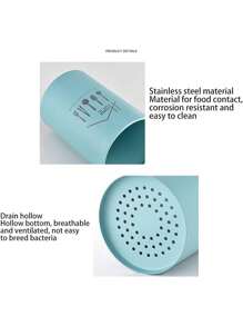 1 Peça Porta-Utensílios de Aço Inoxidável para Cozinha, Organizador de Ferramentas de Cozinha de Grande Capacidade para Colheres, Pauzinhos, Prateleira de Armazenamento de Cozinha, Escorredor de Talher, Utensílios de Cozinha, Decoração de Ambiente, Adequado para Cozinha, Restaurante, Festa, Acampamento, Ao Ar Livre, Reunião, Presente para Amigos, Presente para Família