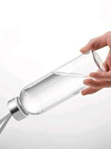 1pc Transparent Portable Outdoor Sports Plastic Water Bottle