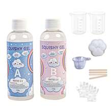 Bộ dụng cụ làm đồ chơi bóp bằng silicon lỏng - Cao su silicon siêu mềm, đông cứng nhanh để đúc chân mèo, đúc giảm căng thẳng, quà tặng giải tỏa căng thẳng, bộ đồ chơi bóp thủ công DIY dành cho người đam mê - Trong sáng - Xem 8