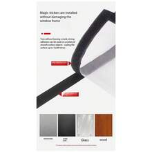 Una pantalla de ventana a prueba de mosquitos resuelve la prevención de mosquitos e insectos durante el verano, diciendo adiós a los métodos químicos de prevención de mosquitos. La red de mosquitero autoadhesiva para ventanas es fácil de instalar, invisible y extraíble, resistente al desgarro, mejora la respirabilidad y es una decoración casera hecha a mano. - Hilo gris borde gris - Ver 7