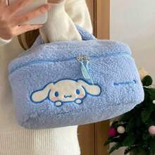 1 件 Hello Kitty MyMelody Kuromi Cinnamoroll 毛绒材质化妆包、化妆品收纳包、便携式洗漱包、护肤包、大容量化妆包 - 彩色 - 查看 7