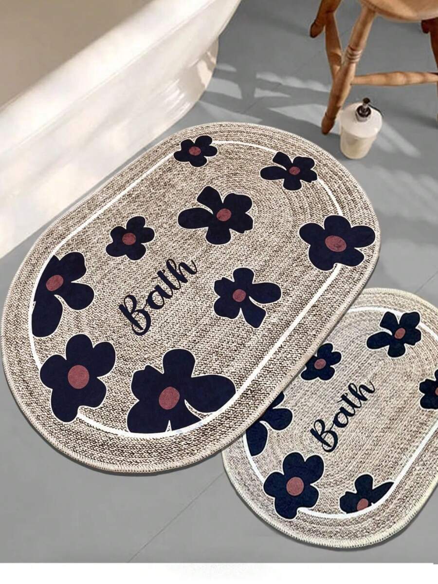 CHILAI HOME - 2er TEPPICH SET - 60*100&50*60 - Hergestellt in der Türkei - Blau-Weiß - Übersicht 1
