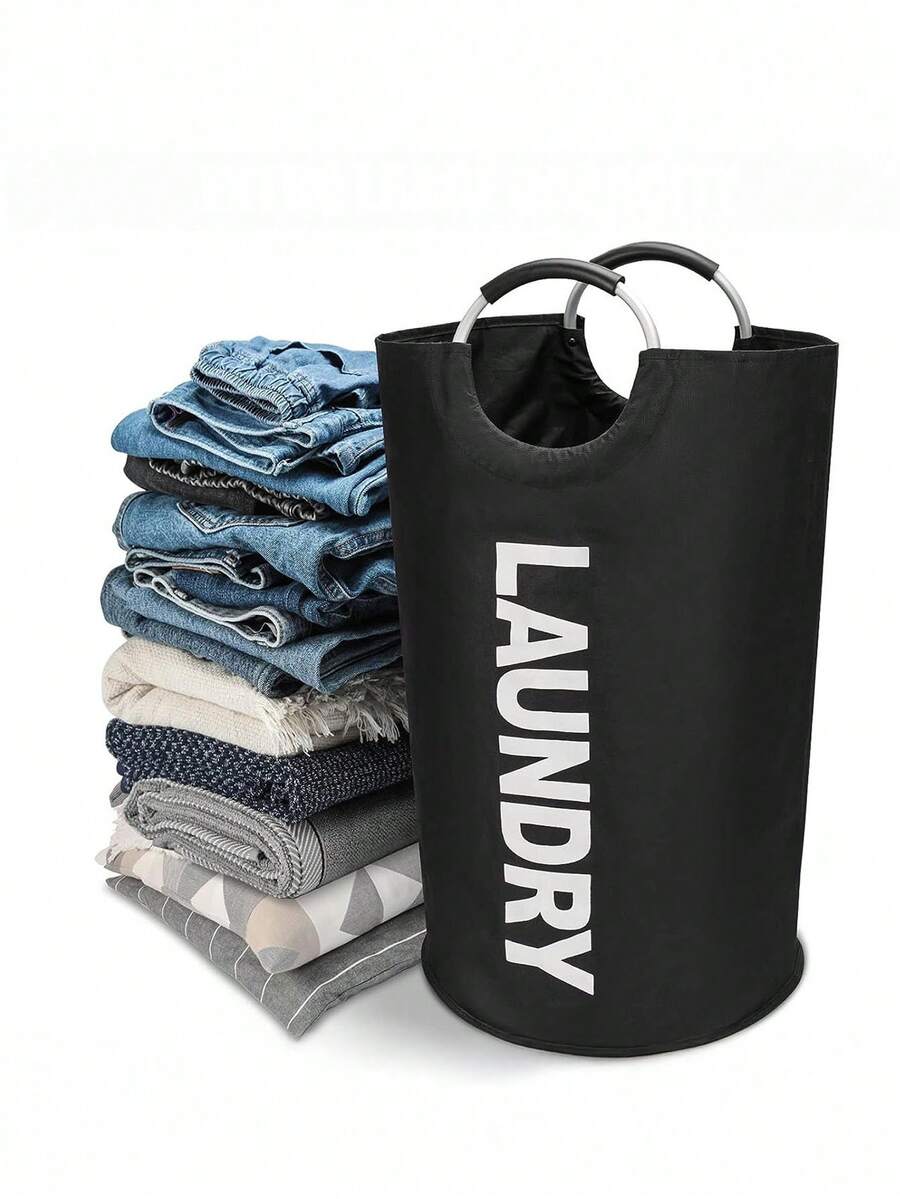 1/2pcs Large Laundry Basket, Foldable Laundry Bag, Free-Standing Tall Laundry Basket, Foldable Laundry Basket, Suitable For Dorm, Home, Travel (Multi-Color Optional) Oxford Cloth Dirty Laundry Basket Storage Basket Dirty Laundry Basket Aluminum Ring Handheld Collapsible Storage Bag Dirty Laundry Storage Basketlaundry Hamper,Washing Basketbathroom Organizer,Basket,Storage Basket,Foldable Laundry Basket - Multicolor - View 1