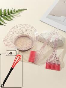 Glitter Hair Dye Tool Set, Hair Salon Hair Dye Set Double-Sided Hair Dye Comb Hair Rush Scale Bowl Non-Slip Hair Dye Bowl Hair Dye Mixing Bowl Three Pieces Set Multi-Color, Hair Salon Hair Dye Blender Dye Paste Coloring Blender Dye Paste Stir Well Mixing Stick, Back To School, Travel Holiday Essentials, Hair Accessories For Women, Slick Back Brush, Barber Accessories, Hair Dryer, Hair, Barber, Hair Tools, Hair Products,Hair Dryer,Hair, Accessories, Hair Products, Hair Tools, Hair Stuff, Hair Care, Curly Hair Brush, Barber, Barber Accessories, Hairdressing Equipment,Travel Essentials,Travel Essential,Hairstyle,Hairdressing,Hair,Travel,Hair Products,Hair Tools,Hair Stuff,Barber,Barber Accessories,Barbershop,Hairdressing Equipment - Multicolor - View 10