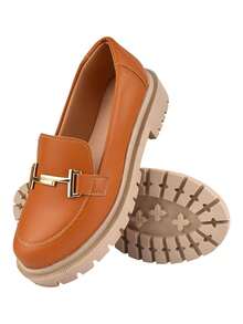 KIT 2 Pairs Women's Tractor Moccasin Shoes CM Calçados Enfeita - màu đen - Xem 9