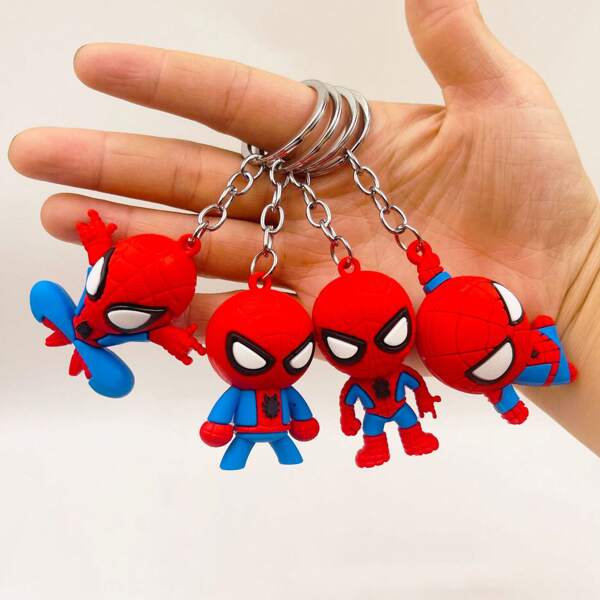 Disney 10pcs Disney Creative Cartoon Cute Spider Man Keychain Avengers Bag Pendant, A Gift For Friends, Suitable For Graduation Collection, Party Gifts, Family Gatherings And Party Games, Birthday Gifts, Office Decorations, Eid Al Adha And Independence Day Ideal Perfect Gifts
