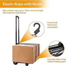 Folding Hand Trucks 75kg Adjustable Heavy Duty Folding Lightweight Sack Barrows Noiseless Industrial-Warehouse Hand Trolley For Lifting Luggage Personal Travel Auto Moving And Office