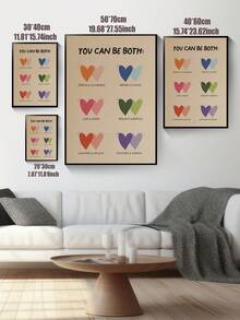 1 pieza Póster de salud mental, decoración de oficina de terapia, arte psicológico significativo, decoración de pared elegante para sala de estar, dormitorio, dormitorio, apartamento, comedor, cocina y otras decoraciones del hogar modernas, decoración de verano sin marco - Multicolor - Ver 6