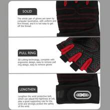 1 对哑铃健身房举重手套半指健身健美锻炼手掌保护女士男士运动训练健身房配件、运动、健身房、家庭锻炼、女士健身手套、拳击手套、健身手套、健身手套、男士健身手套