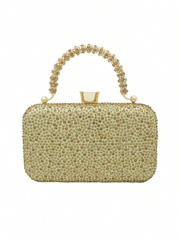 bolsa feminina clutch de festa laytonvivian com strass e pérolas elegante