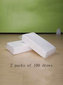Pack large de 100 rouleaux de papier toilette 4/2, adapté à une utilisation domestique, hôtel, salon de mahjong, restaurant, maison d'hôtes. Emballage transparent.