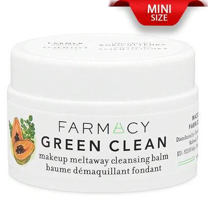  Farmacy 卸妆膏 - 绿色清洁防水卸妆膏 + 油性洁面乳 - 温和去角质双重洁面乳 - 从膏状变成乳状泡沫