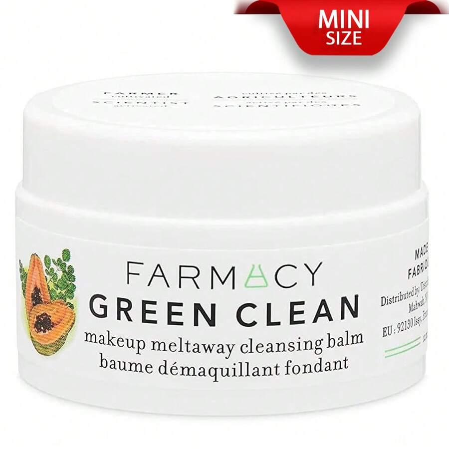 Farmacy 卸妆膏 - 绿色清洁防水卸妆膏 + 油性洁面乳 - 温和去角质双重洁面乳 - 从膏状变成乳状泡沫 - 12mL - 查看 1