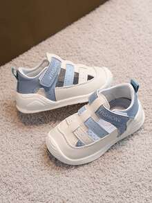 Unisex Toddler Rubber Sole Hook And Loop Sandals, Fashionable & Versatile - Blue - View 3