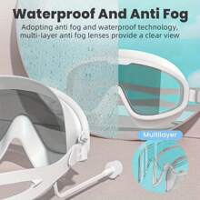 Professional Adult Large Swimming Goggles Waterproof With Earplugs Diving Anti-Fog HD Swimming Goggles For Men And Women
