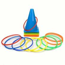 1 Set 7.08 Inch / 9.05 Inch Agility Ring Cone Set, Football & Basketball Training Equipment, Skill Sports Accessories - Outdoor Game