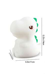 1 pièce Veilleuse en silicone de dinosaure, veilleuse portable en silicone RGB de 16 couleurs changeantes, lumières rechargeables USB convenant aux cadeaux de dinosaure pour Halloween, Noël et fête, idéal pour la décoration de la maison