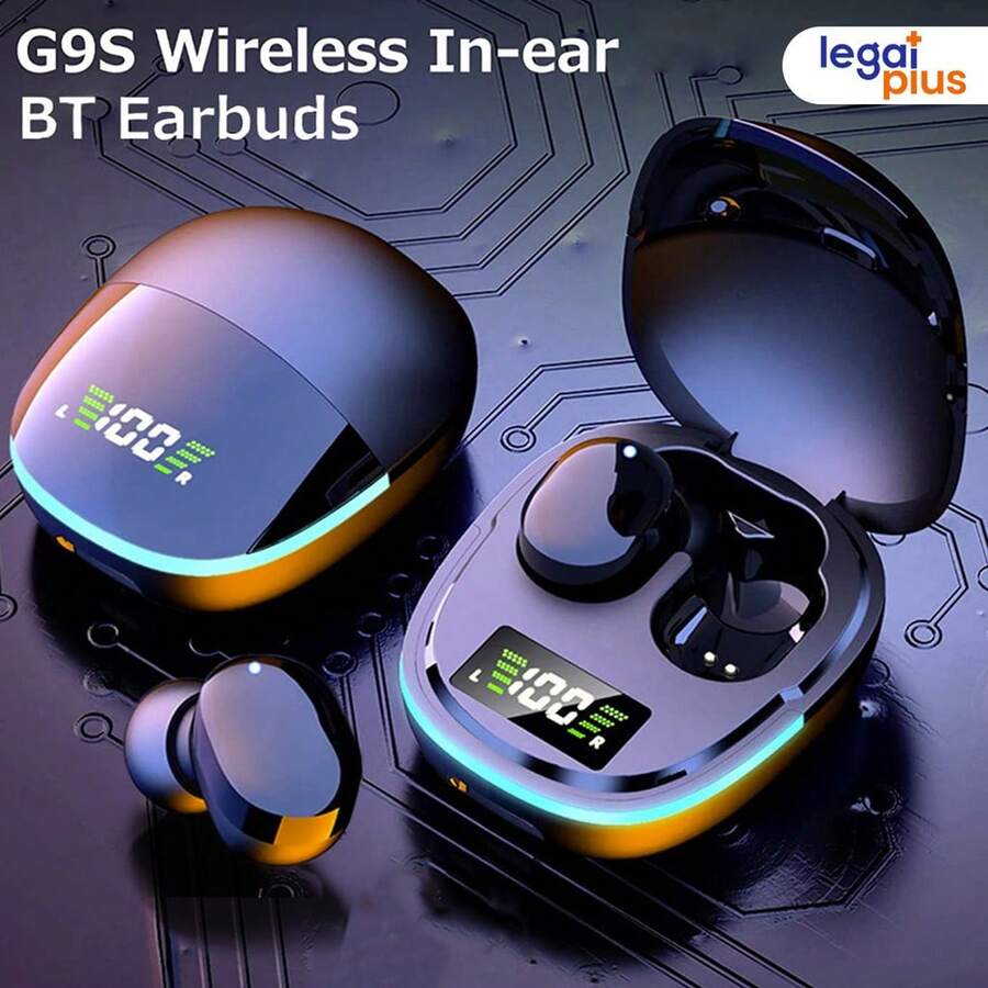 Fone De Ouvido Gaming G9S Sem Fio Bluetooth Com Cancelamento De Ruído À prova d'água Som estéreo HiFi Com microfone - TX - Preto - Visão 1