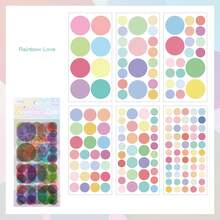 Dot Party Stickers Set, 6pcs-Pack Removable And Self-Adhesive Round Tags In 4 Colors For DIY, Notebook, Dairy And Office School Students - Multicolor - View 16