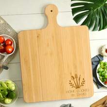 1 件雕刻切菜板，个性化结婚礼物，乔迁礼物，个性化切菜板，周年纪念礼物，桨式切菜板 - A4 Pattern Desgin 2 - 查看 5