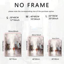 3pcs Modern Urban Abstract Oil Painting Wall Arts Canvas Posters, High-Definition Printing Optional Frame, Office, Classroom, Living Room Home Decoration Hanging Painting ,Wall Art With Frame