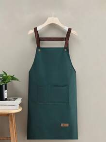 Waterproof And Oil Resistant Canvas Apron ,Adjustable Waistband, Breathable Fabric, New Kitchen Home Cooking Oil And Stain Resistant Apron, Wear Resistant,Kitchen, Bathroom, Family, Household Products,With Pockets , Multi-Purpose, Suitable For Coffee Bars And Restaurants